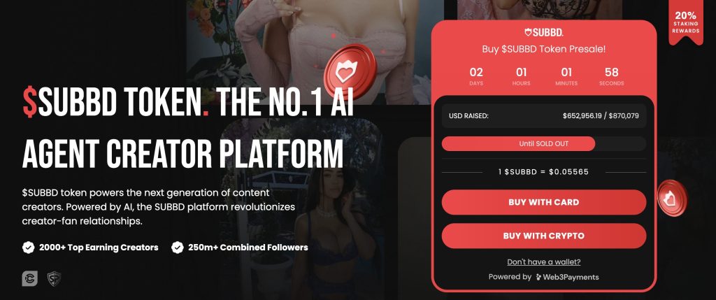 Subbd's subscription interface and its most important data